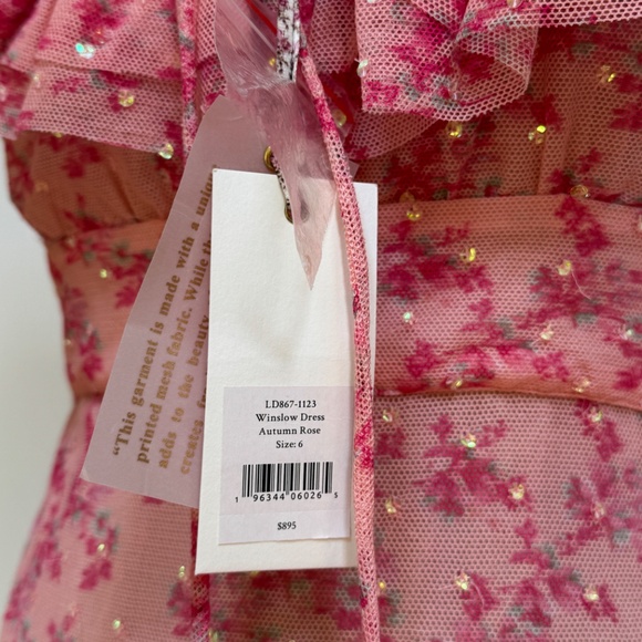 Loveshackfancy Winslow Dress In Autumn Rose Sz M - Picture 16 of 16